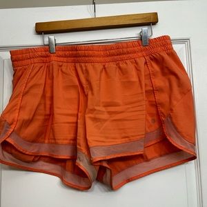 Athleta Mesh Run Racer Short in Island Coral sz XL Fair condition